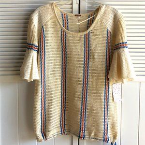 NWT Free People "Babes Only Striped Tee"  Size L